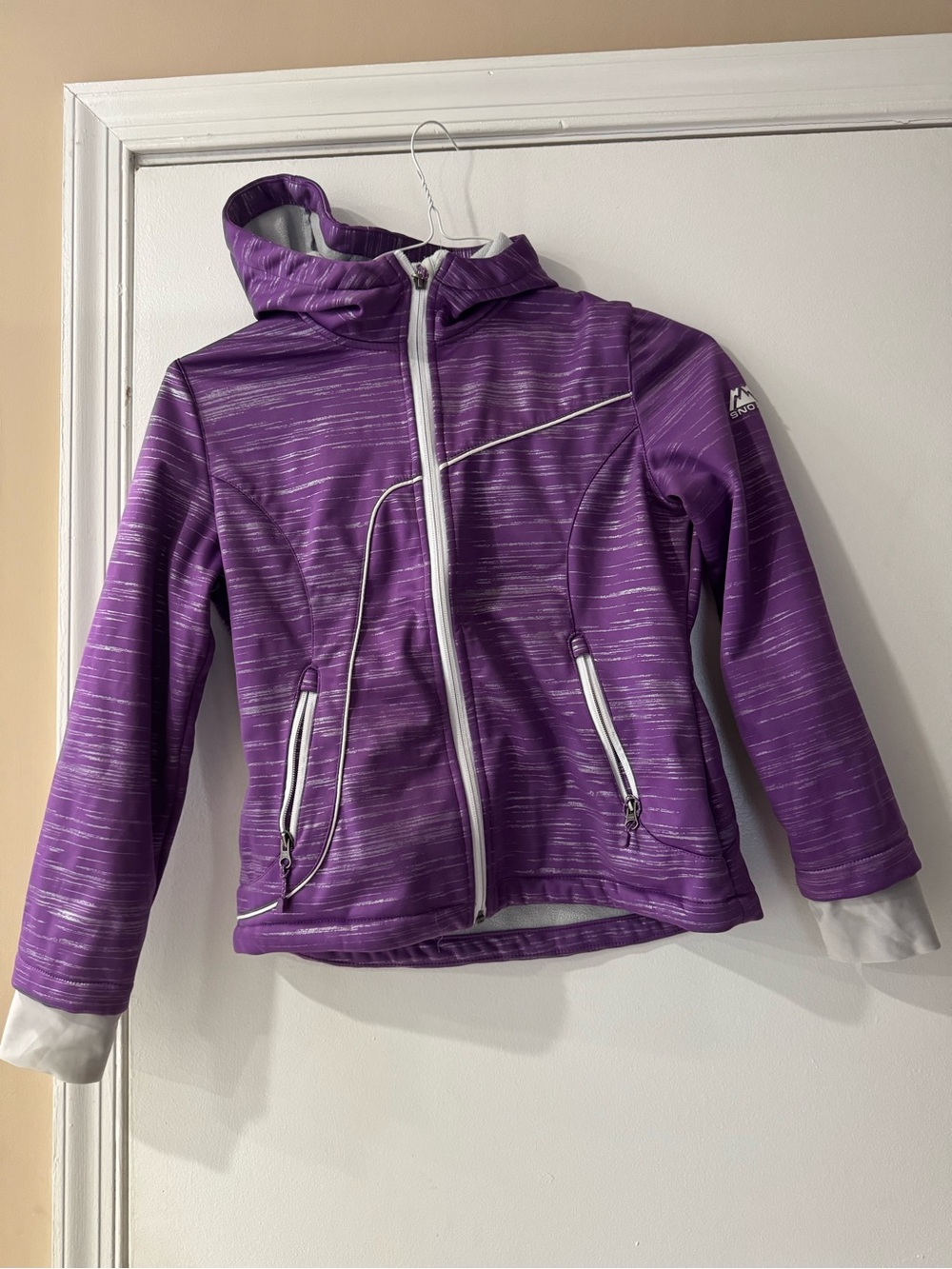 Kids Purple Hooded Active Jacket